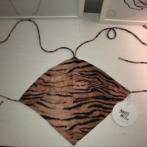 Princess Polly Tiger Scarf Top New w/ Tags